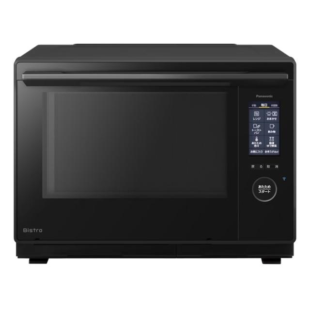 パナソニック 30L スチームオーブンレンジ Bistro ビストロ NE-UBS10D-K ブラック Panasonic ワイド＆フラット庫内 過熱水蒸気 ２段調理 コンベクションオーブン レンジ最高出力1000W 最高300℃ スチーム発酵