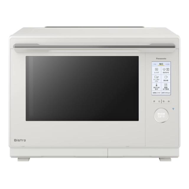 パナソニック 30L スチームオーブンレンジ Bistro ビストロ NE-UBS10D-W オフホワイト Panasonic ワイド＆フラット庫内 過熱水蒸気 ２段調理 コンベクションオーブン レンジ最高出力1000W 最高300℃ スチーム発酵