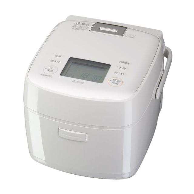 三菱電機 炊飯器 3.5合炊き 備長炭 炭炊釜 IHジャー炊飯器 NJ-SE06H-W 白亜麻 しろあま うま早 玄米 保温 エコ炊飯 省エネ コンパクト