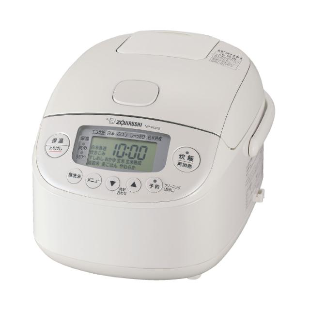 象印 3合炊き 炊飯器 圧力IH炊飯ジャー 極め炊き NP-RU05-WA ホワイト 炊き分け圧力 うるつや保温 白米 玄米 無洗米 麦ごはん 黒まる厚釜 立つしゃもじ