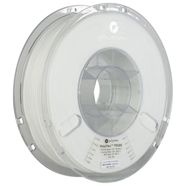 Polymaker PolyFlex TPU95 フィラメント (1.75mm, 0.75kg) True White ホワイト 3Dプリンター用 PD01002 ポリメーカー