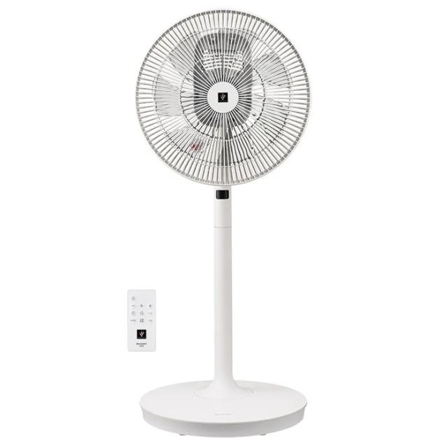 シャープ 扇風機 DCモーター 30cm 7枚羽根 プラズマクラスター扇風機 PJ-T3DS-W ホワイト系 リビング 衣類乾燥モード リモコン付き 首振り タイマー機能 DC扇風機