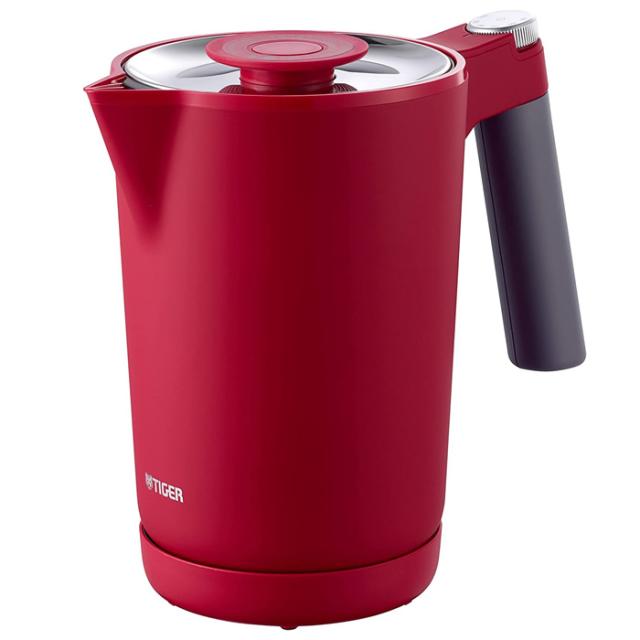 【送料無料】タイガー 1.0L 蒸気レス電気ケトル 温度調節機能つき PTQ-A100-RR ルビーレッド
