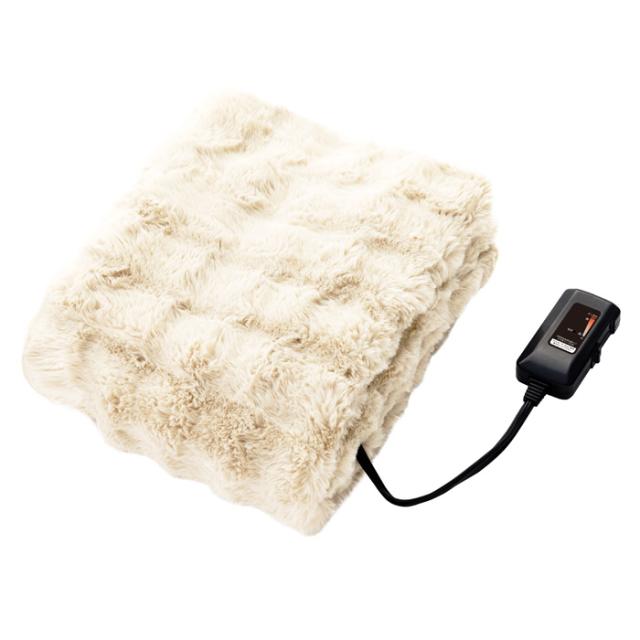 QUADS クワッズ 電気毛布 掛敷両用タイプ toron トロン QS433IV アイボリー ひざ掛け 掛け毛布 敷毛布 本体丸洗いOK ダニ退治 自動オフ おしゃれ