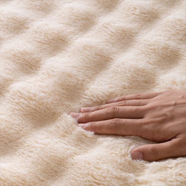 QUADS クワッズ 電気毛布 掛敷両用タイプ toron トロン QS433IV アイボリー ひざ掛け 掛け毛布 敷毛布 本体丸洗いOK ダニ退治 自動オフ おしゃれ