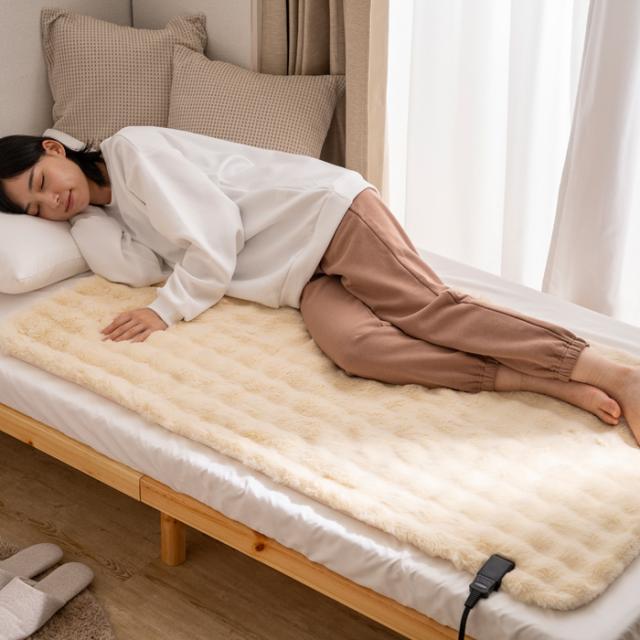 QUADS クワッズ 電気毛布 掛敷両用タイプ toron トロン QS433IV アイボリー ひざ掛け 掛け毛布 敷毛布 本体丸洗いOK ダニ退治 自動オフ おしゃれ