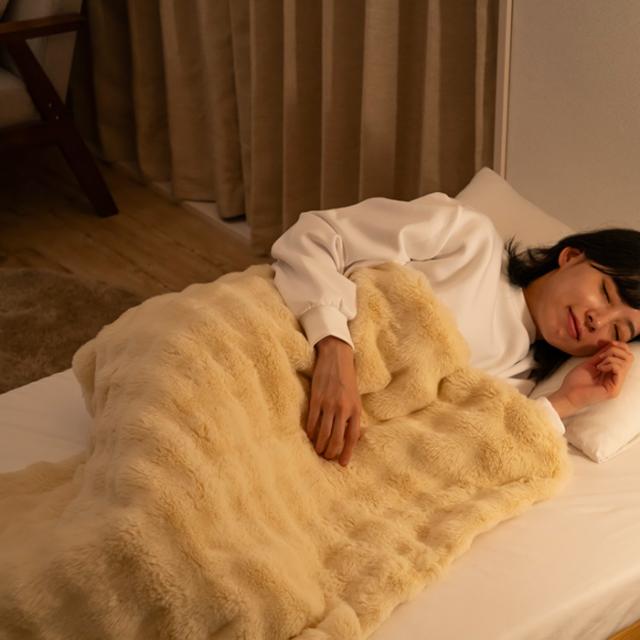 QUADS クワッズ 電気毛布 掛敷両用タイプ toron トロン QS433IV アイボリー ひざ掛け 掛け毛布 敷毛布 本体丸洗いOK ダニ退治 自動オフ おしゃれ