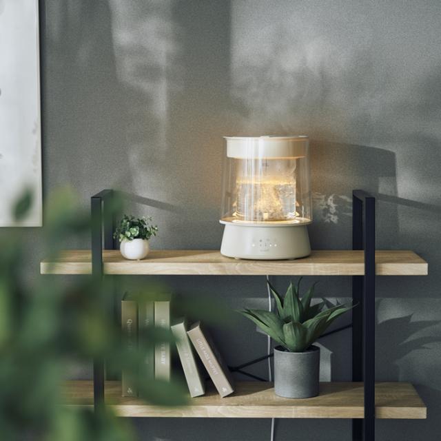 QUADS クワッズ ガラススチーム加湿器 GLASS グラス QS549IV アイボリー