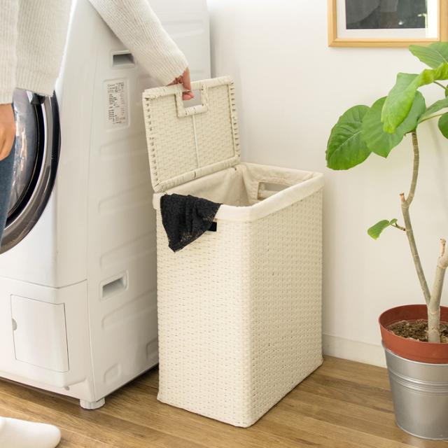 ランドリーボックス 脱衣所 洗面所 収納 RB-380-IV アイボリー 幅38×奥行き24×高さ50cm MIYATAKE 宮武製作所の通販は 5,382円