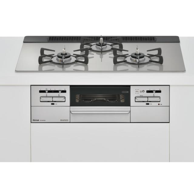 リンナイ ビルトインガスコンロ Mytone マイトーン 75cm 都市ガス用 ガラストップ シルキーシルバー ココットプレート付属 RS71W35T2DGAVW-13A