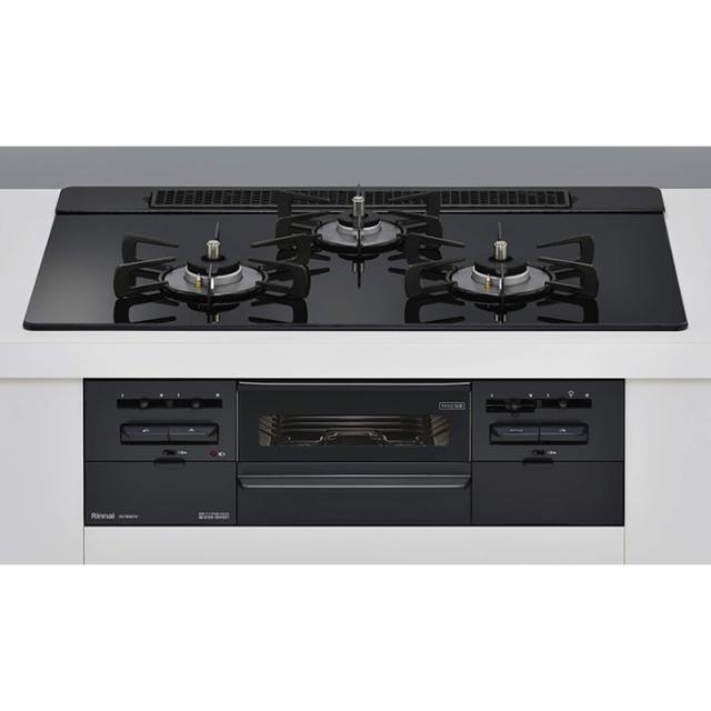 リンナイ ビルトインガスコンロ SENCE センス 75cm プロパンガス用 ガラストップ シアーブラック RS71W36T1RBW-LPG