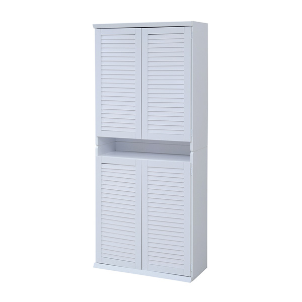 ルーバーシューズボックス（オープントップ） ホワイトオーク 組立品