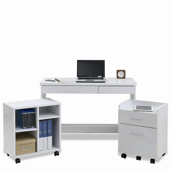 【送料無料】JKプラン デスク+チェスト+ラック 3点セット SGT-0126-WH ホワイト