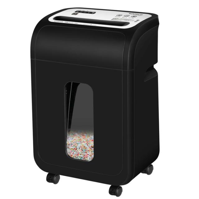 ウィンテック 20L マイクロカットシュレッダー SHOF-2008M ブラック 窓付き キャスター付き WINTECH オートスタート オートストップ インターロックスイッチ キャスター搭載
