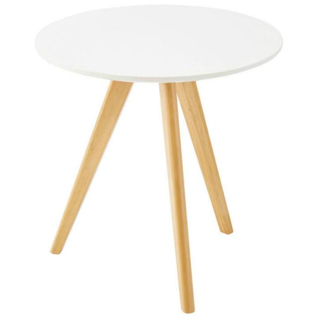 東谷 ラウンドサイドテーブル TAP-005WH ホワイトの通販は 7,280円