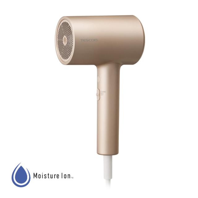 テスコム ドライヤー モイスチャーイオン ヘアドライヤー TDX300A-N ゴールド 速乾 大風量 マイナスイオン うるおい コンパクト