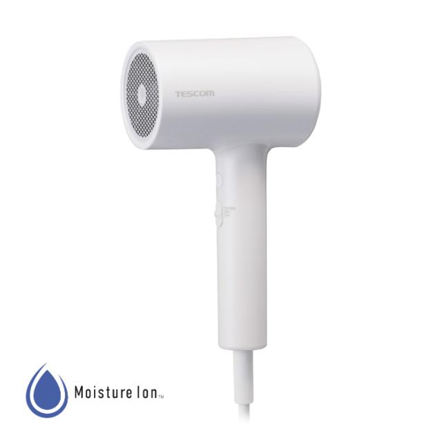 テスコム ドライヤー モイスチャーイオン ヘアドライヤー TDX300A-W ホワイト 速乾 大風量 マイナスイオン うるおい コンパクト