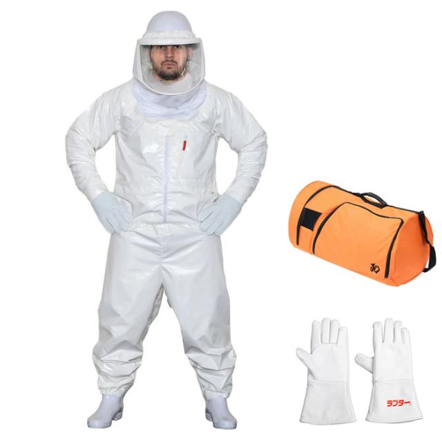 正規販売店 蜂防護服 ラプターPRO 蜂防護手袋 専用収納バッグ セット V-2005-V-1700 ディックコーポレーション