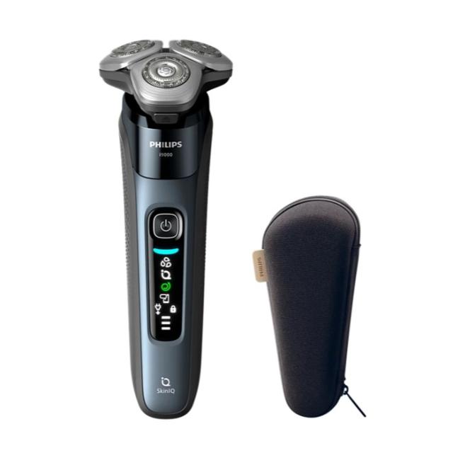 フィリップス メンズシェーバー i9000 X9001/05 X9001-05 グレイブルー ウェット＆ドライ 回転式 電動シェーバー 防水 お風呂剃り 深剃り 髭剃り ひげ剃り スマホ連動