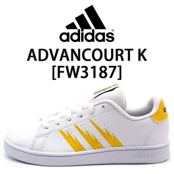 アディダス スニーカー キッズ 子供 靴 白 ホワイト ポケモン ピカチュウ 軽量 Adidas Advancourt K Fw3187の通販はau Pay マーケット 靴のニシムラ