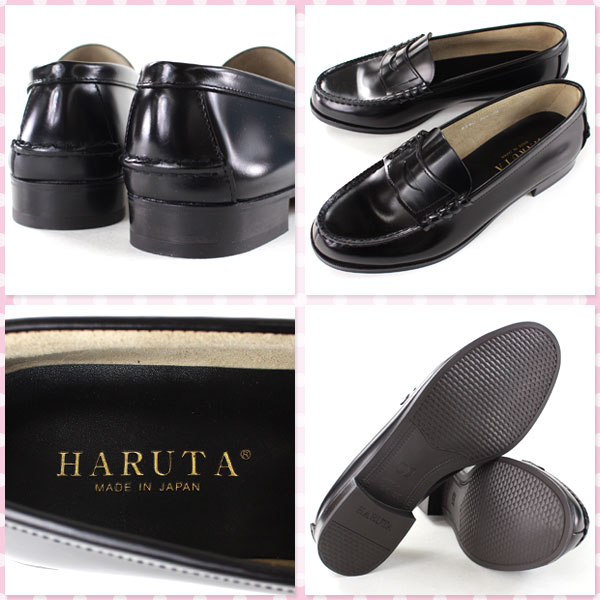 【祭☆】 HARUTA 304 【ハルタ レディース 本革ローファー】  黒(ブラック) [2E 26.0cm] ギフト