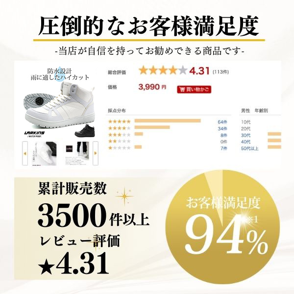 メンズ スニーカー ハイカット 靴 黒 白 ブラック ホワイト 防水