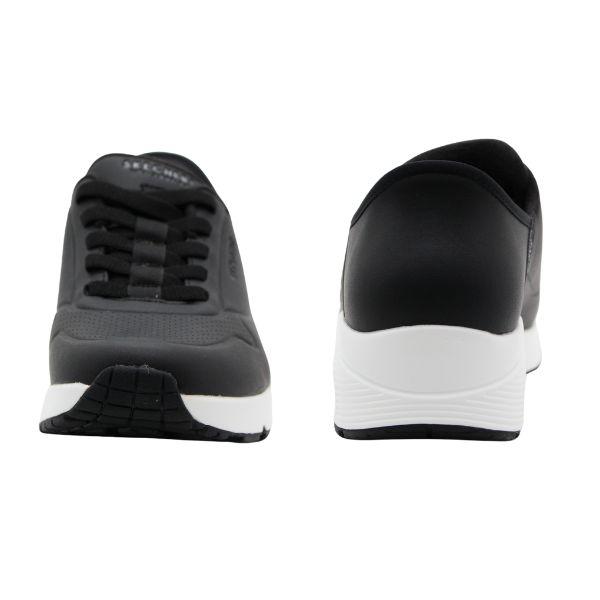 スケッチャーズ スニーカー メンズ スリッポン 靴 黒 ブラック 白