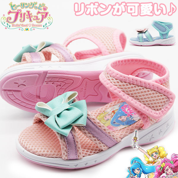 ヒーリングっど プリキュア ヒーリングっどプリキュア サンダル キッズ 子供 靴 桃 水色 ピンク サックス サンダル ベルクロ 軽量 メッの通販はau Pay マーケット 靴のニシムラ