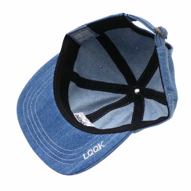 【数量限定特別価格】 新品 ルックスタジオ LQQK STUDIO DENIM LOGO HAT キャップ WASHED DENIM デニム  ヘッドウェア｜au PAY マーケット