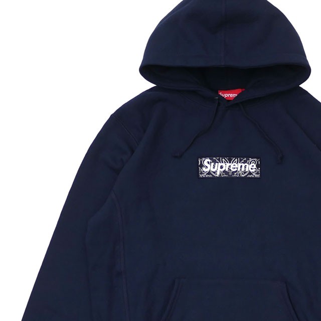 Supreme シュプリーム 同色 パーカー ボックスロゴ ネイビー A0123