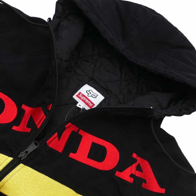 新品 シュプリーム SUPREME x ホンダ Honda x フォックス・レーシング Fox Racing Puffy Zip Up Jacket  ジャケット BLACK ブラック 黒 OU｜au PAY マーケット