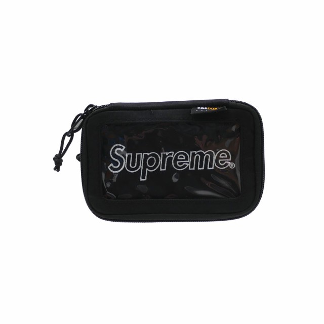 supreme small zip pouch black