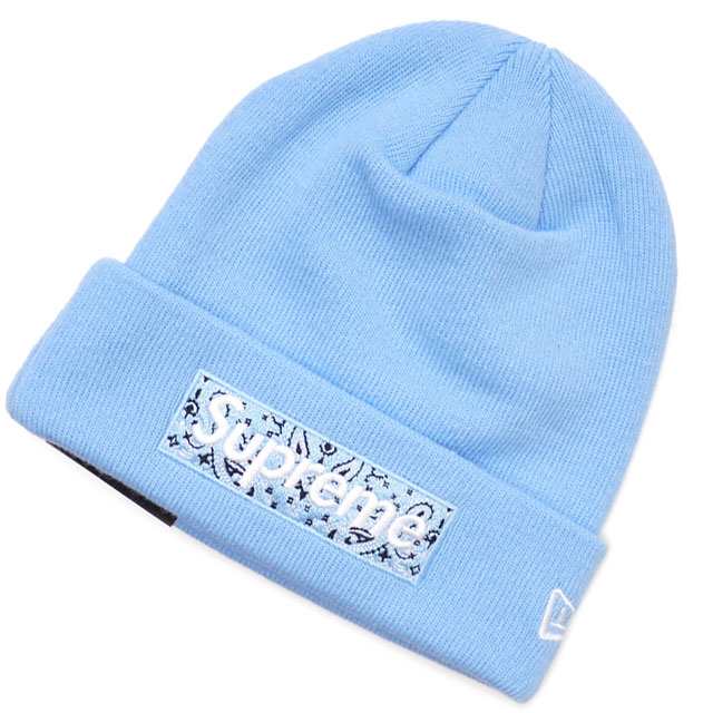 light blue supreme beanie