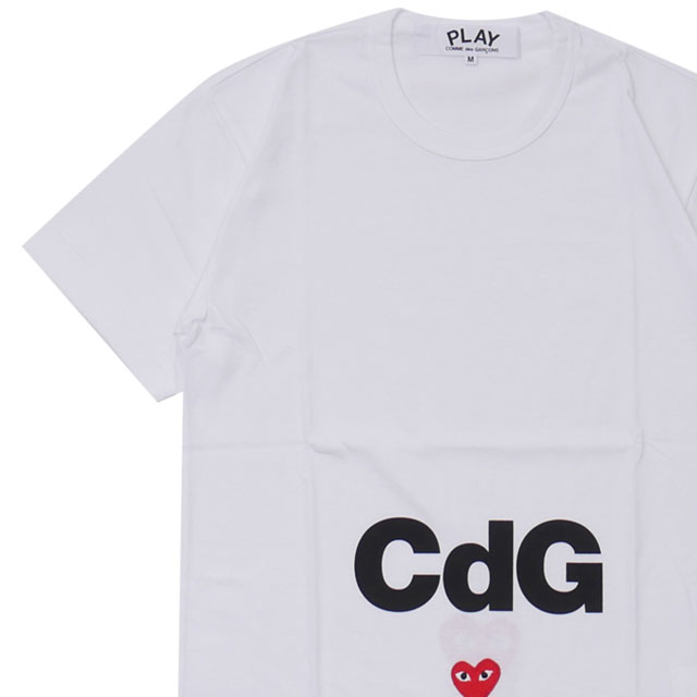 新品 プレイ コムデギャルソン PLAY COMME des GARCONS x シーディージー CDG MENS Cdg x Play T-Shirt Tシャツ WHITE ホワイト 白 半袖Tシャツ