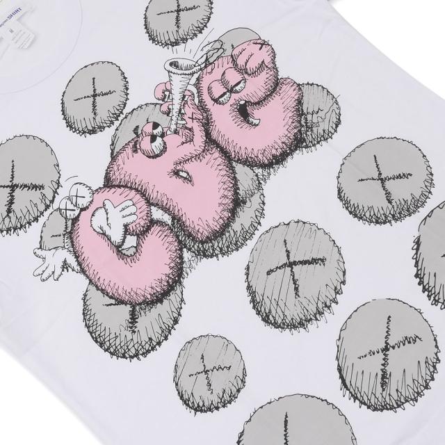 【入手困難】コムデギャルソン☆カウズTシャツ希少サイズLホワイト COMME des GARCONS x KAWS / コムデギャルソン x カウズ