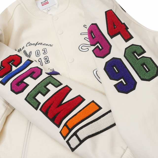 シュプリーム SUPREME x ダブルタップス WTAPS Varsity Jacket バー