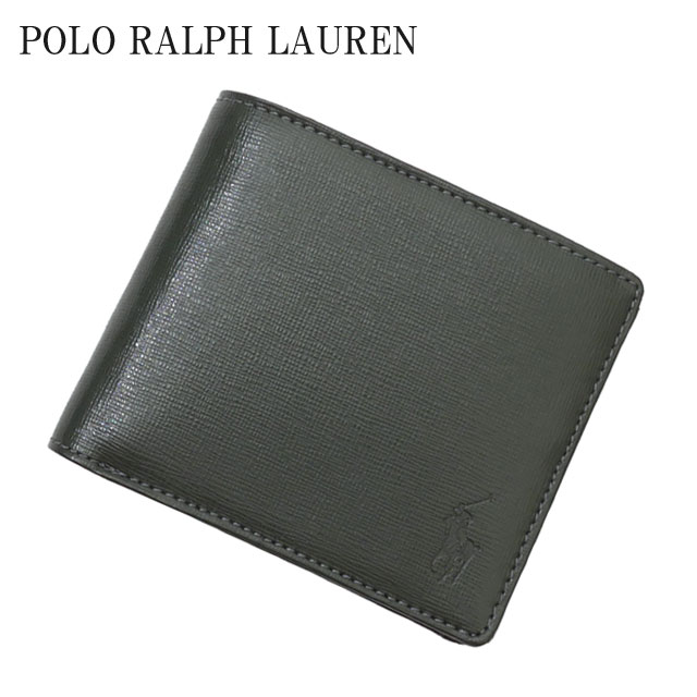 POLO RALPH LAUREN 二つ折り財布 ブラウン/グリーン ポロ ラルフローレン 縦型折り財布 | ポロ ラルフ ローレン(POLO