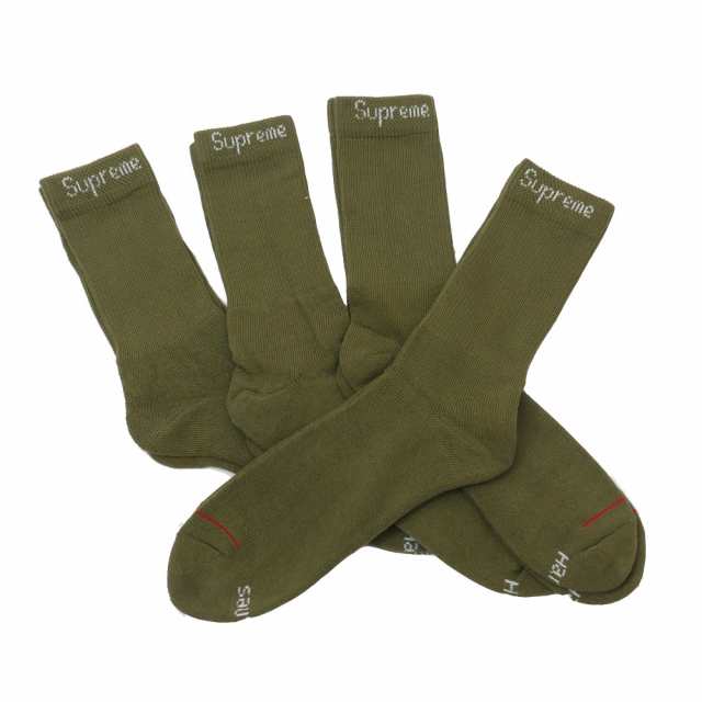 新品 シュプリーム SUPREME x ヘインズ Hanes Crew Socks 靴下 ソックス 4足セット OLIVE オリーブ  グッズの通販はau PAY マーケット - クリフエッジ | au PAY マーケット－通販サイト