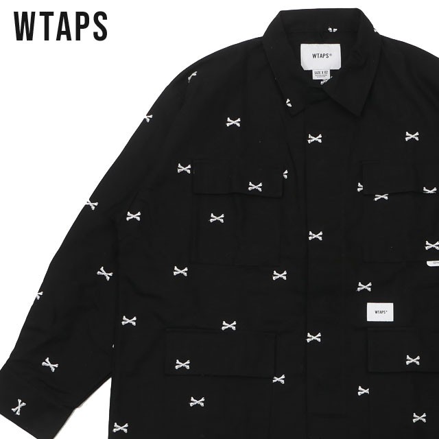 ジップボタンボタン留めWTAPS ミリタリーシャツ JUNGLE 01/LS