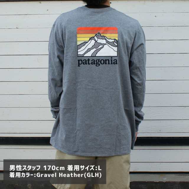 新品 パタゴニア Patagonia Ms L/S Line Logo Ridge Responsibili Tee