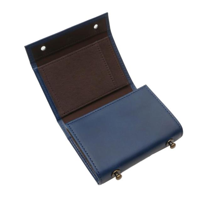 M＋エムピウ millefoglie2 p25 二つ折り財布 ブルー エムピウ m+ millefoglie II P25 blue | 青 ブルー ネイビー
