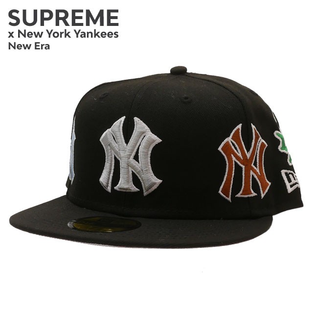 新品 シュプリーム SUPREME x ニューヨーク・ヤンキース New York Yankees Kanji New Era ニューエラ キャップ  BLACK ブラック 黒 ヘッド｜au PAY マーケット