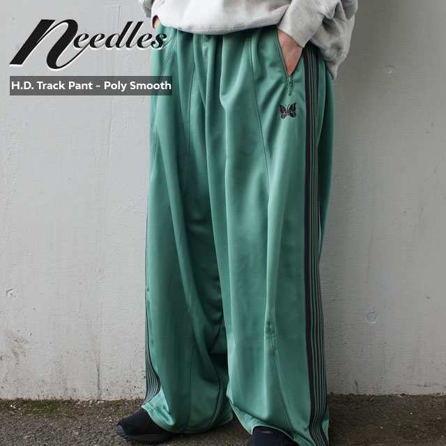 新品 ニードルズ NEEDLES H.D. Track Pant Poly Smooth ヒザデル トラックパンツ EMERALD エメラルド  パンツ｜au PAY マーケット