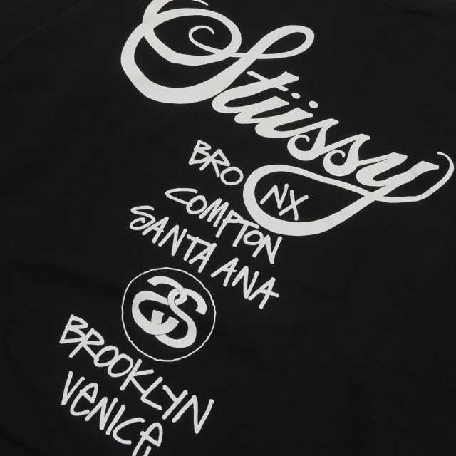 新品 ステューシー STUSSY WORLD TOUR LS TEE 長袖Tシャツ BLACK ...