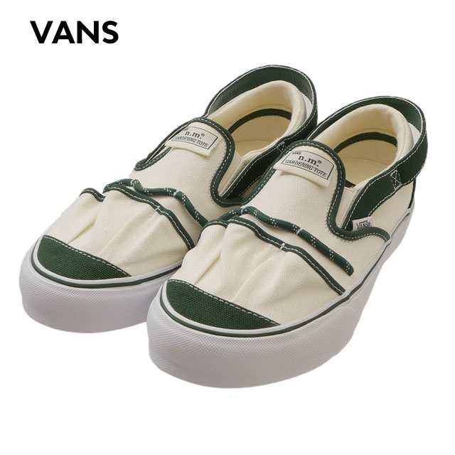 新品 バンズ VANS VAULT x ニコール マクラフリン Nicole McLaughlin Slip-On Vp Vr3 スリッポン スニーカー WHITExGREEN フットウェア