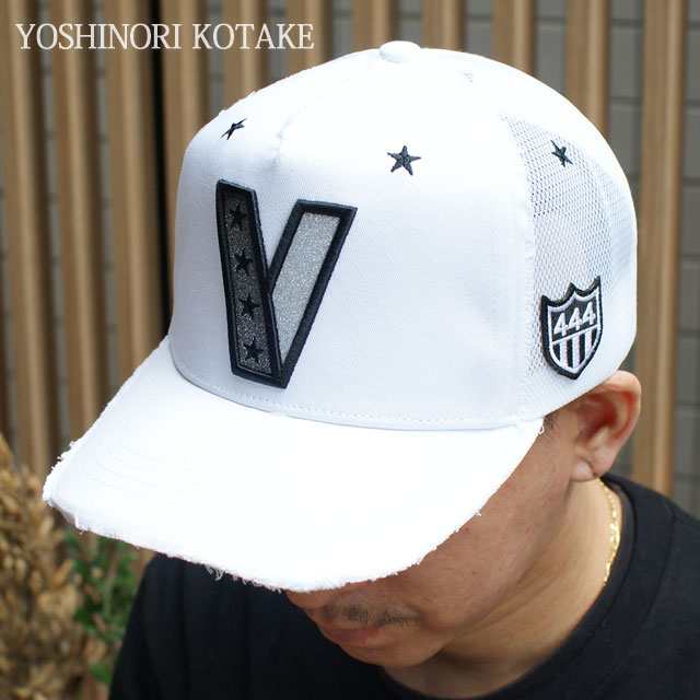 2023新作)新品 ヨシノリコタケ YOSHINORI KOTAKE V LOGO MESH CAP