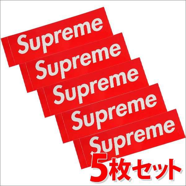 新品 シュプリーム SUPREME Box Logo Sticker 5枚セット RED レッド ...