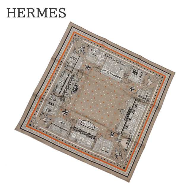 最初の エルメス HERMES Paris Station bandana 55 バンダナ スカーフ