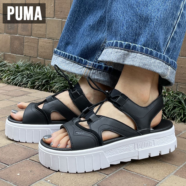 PUMA × Ray BEAMS/別注MAYZE LACE サンダル　ブラック PUMA（プーマ）の「PUMA × Ray BEAMS / 別注 メイズ サンダル