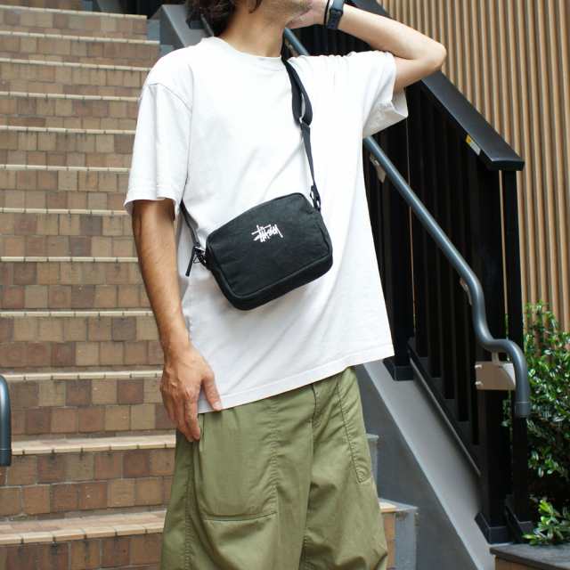 シュプリームSTUSSY CANVAS SIDE POUCH COWHIDE